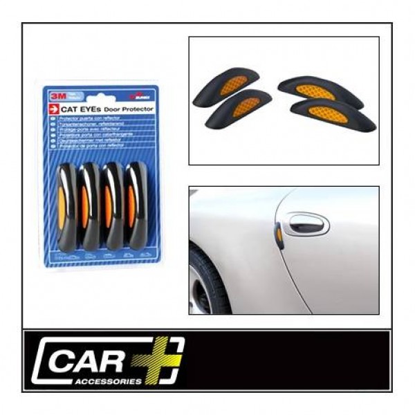 Protector puertas "cateyes" con reflector de luz 3m. 4 unidades.