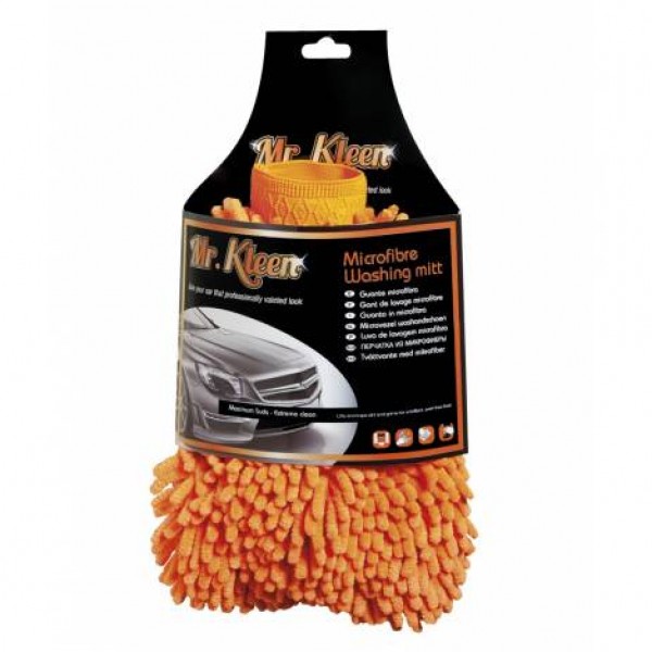 Guante esponja de microfibra 2 en 1 - 20 x 27 cm. mr. kleen